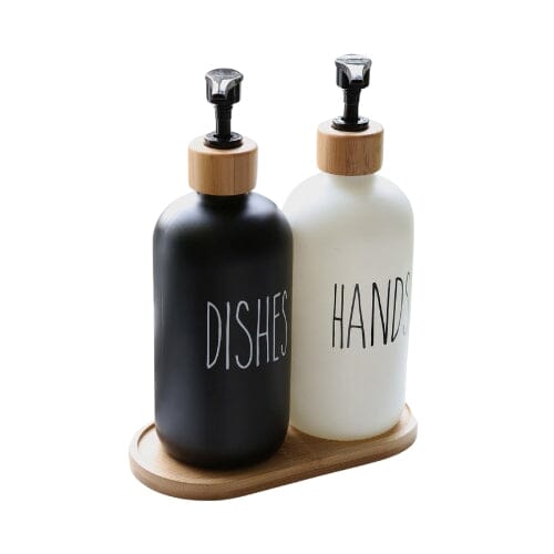 Soap dispenser set House and Label 