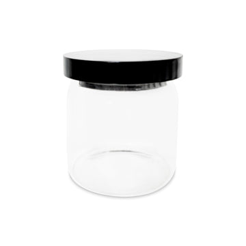 PINE WOOD GLASS JAR - 600ML House and Label 