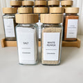 Bamboo Shaker Jars 24 Piece Spice Jar Set - 120ml 