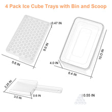 Load image into Gallery viewer, Ice Dispenser 4pc Ice Cube Tray with Storage Box &amp; Scoop 
