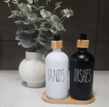 Soap dispenser set House and Label 