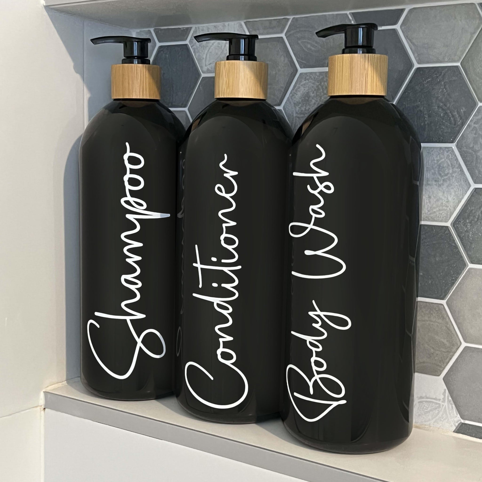 PET Bathroom Trio (with labels) Comes in 500ml & 1 litre varieties 