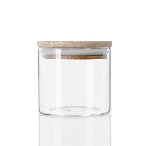 Bamboo Glass Storage Jar -345ml Glass Jar Bamboo Lid 345ml 