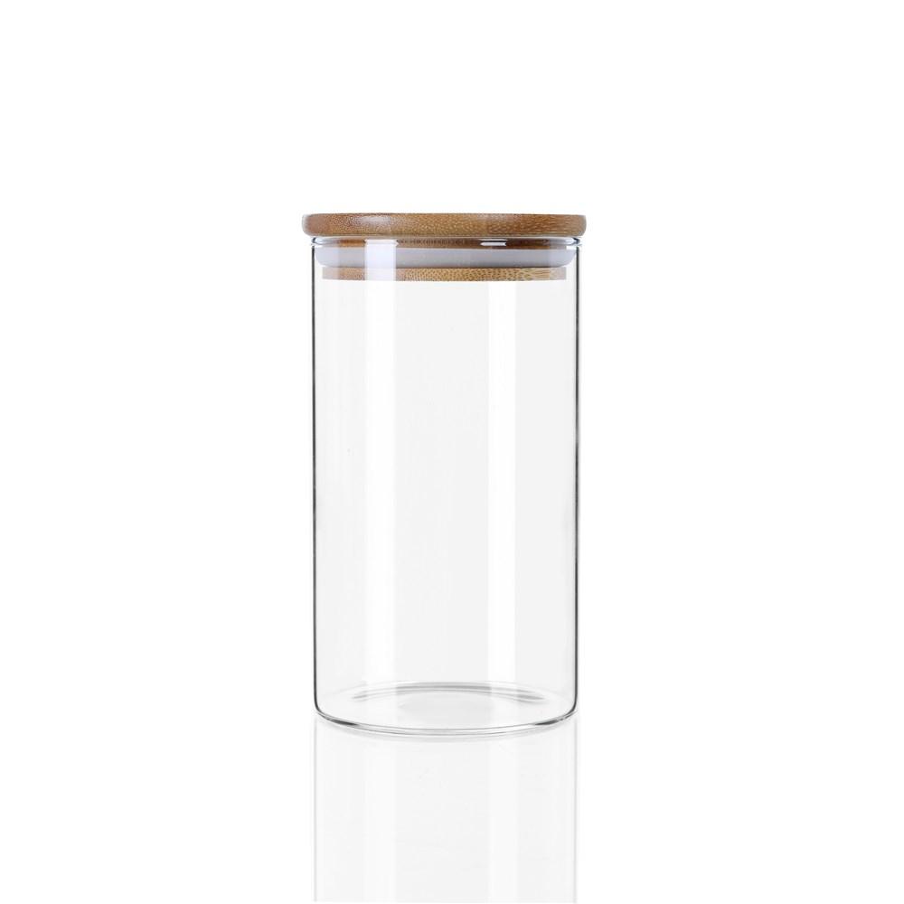 Bamboo Glass Storage Jar -700ml Glass Jar Bamboo Lid 700ml 