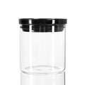 Budget Glass Jar - 700ml With Black Acrylic Lid 