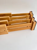 Drawer Dividers Set of 4 Extendable Bamboo Drawer Organisers 