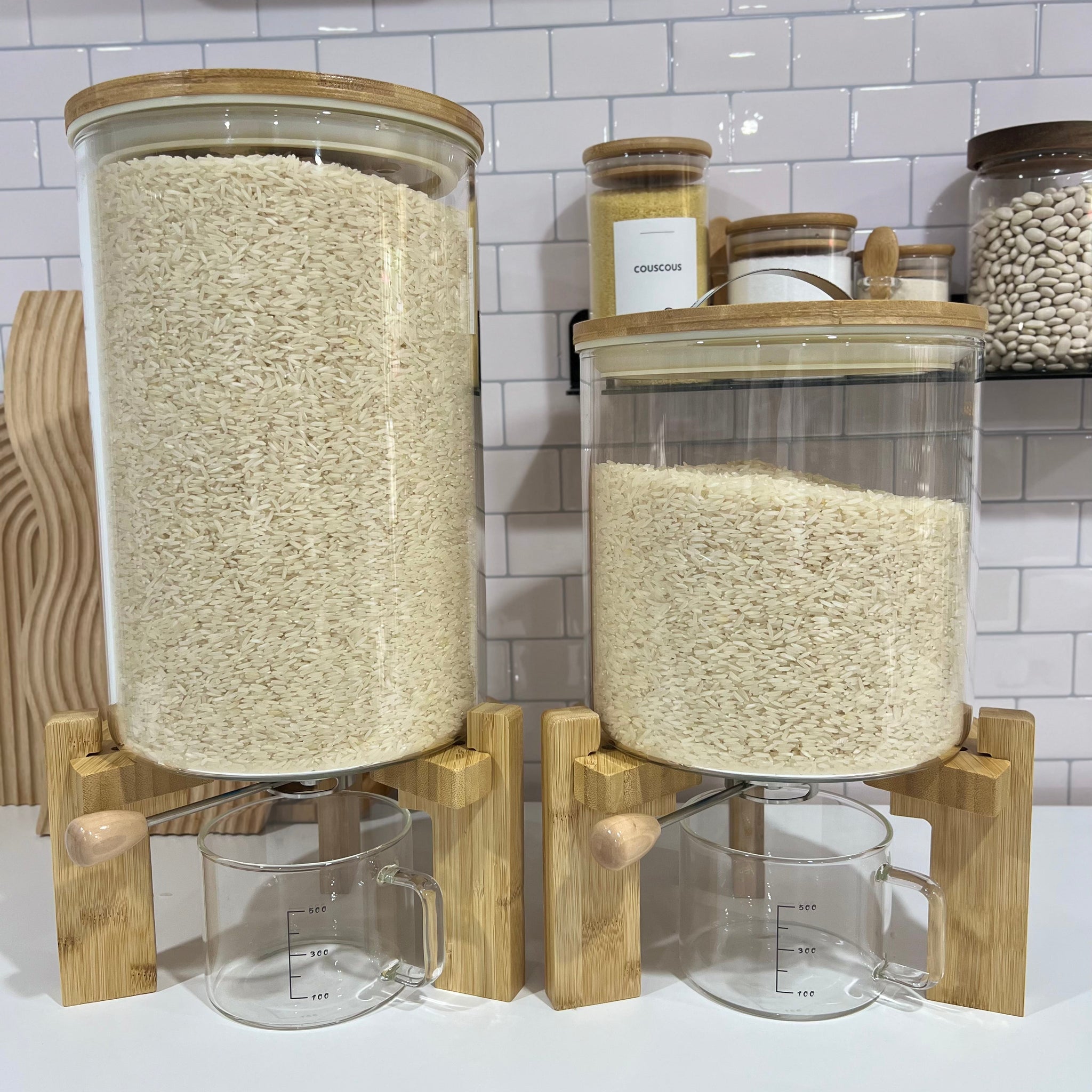 7 Litre Rice Dispenser Deluxe 7L Glass Container 