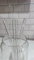 Glass Straws Pack of Eco-Friendly Glass Straws 