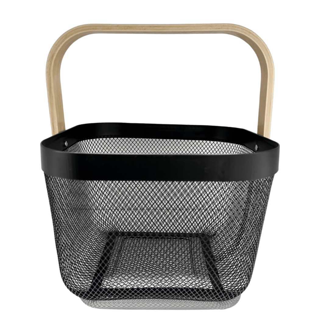 Small Storage Basket With wooden handle 