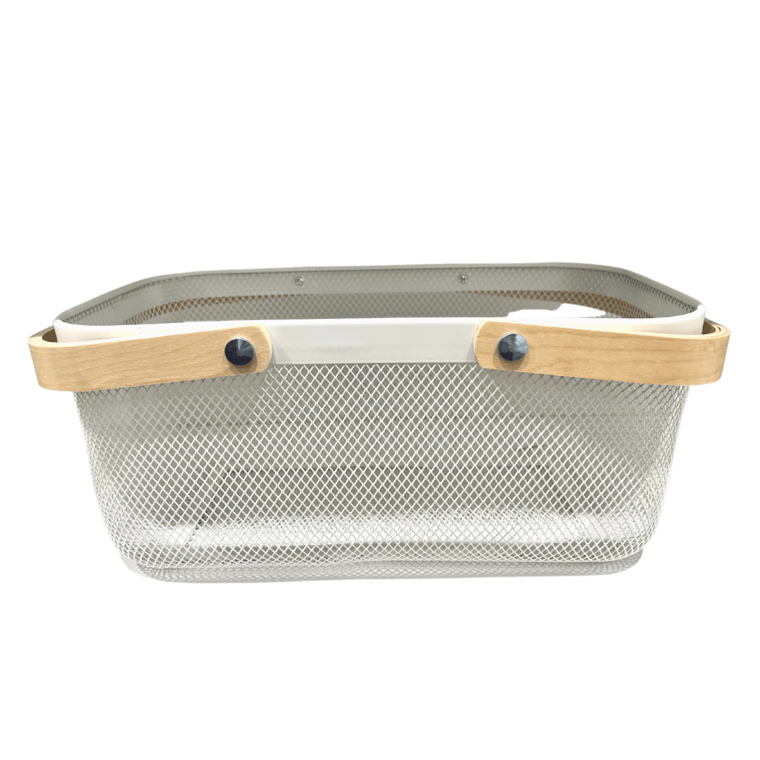 Large Storage Basket With wooden handle 