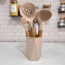 Load image into Gallery viewer, Luxe Utensil Set 12pc set with drainage bucket 
