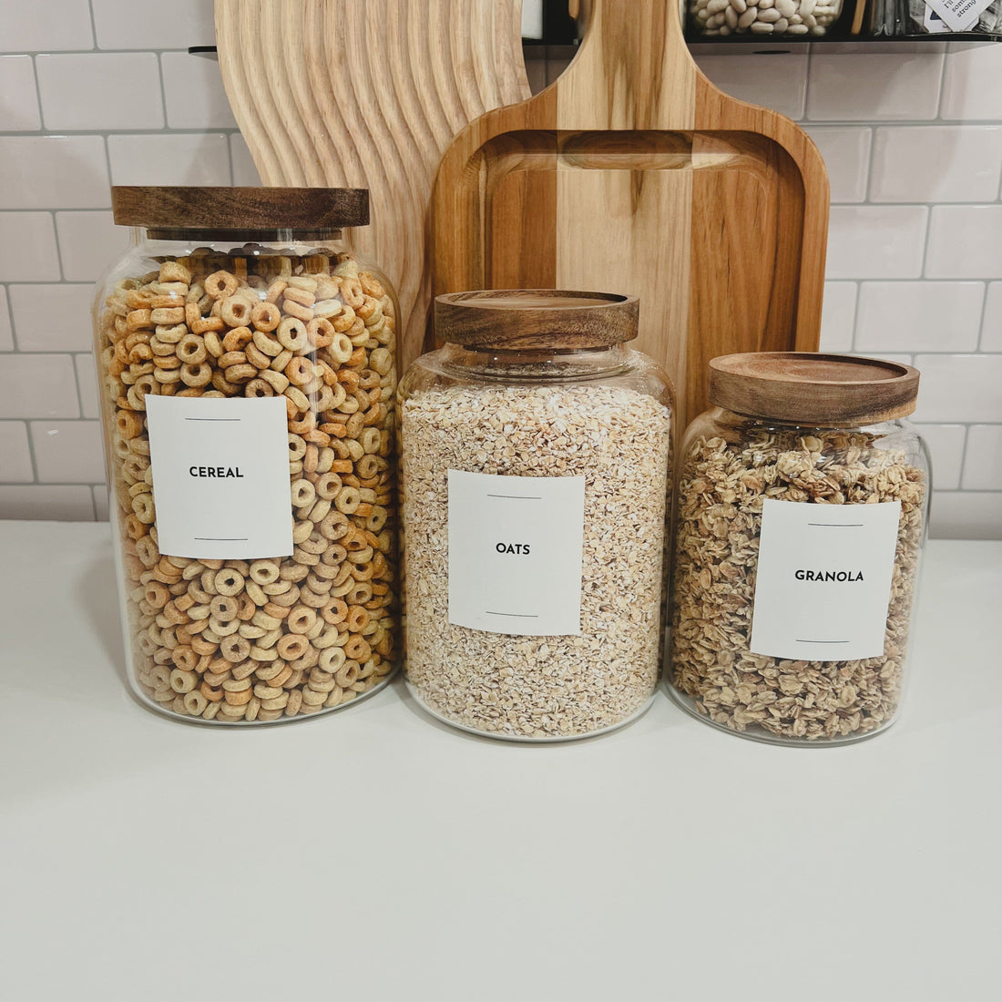 Woodland Jars with acacia wood lid 