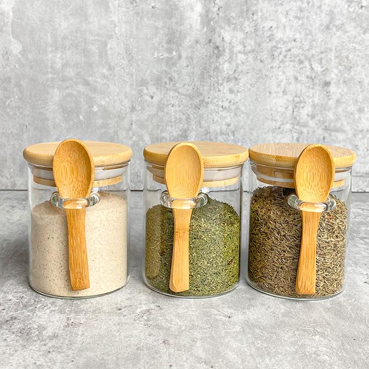 Deluxe Mini Jars 220ml Jar with Bamboo Spoon 