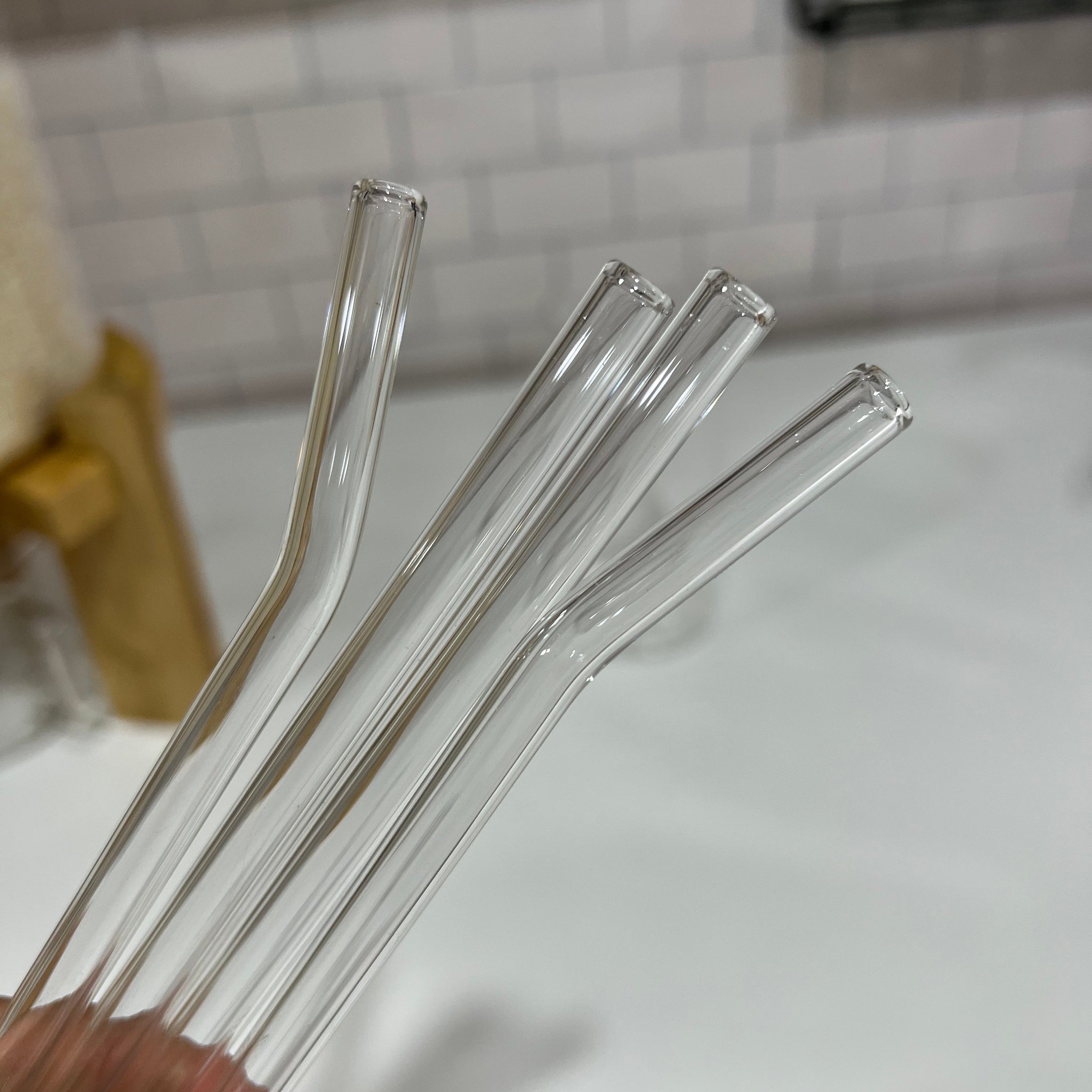 Glass Straws Pack of Eco-Friendly Glass Straws 