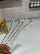 Load image into Gallery viewer, Glass Straws Pack of Eco-Friendly Glass Straws 
